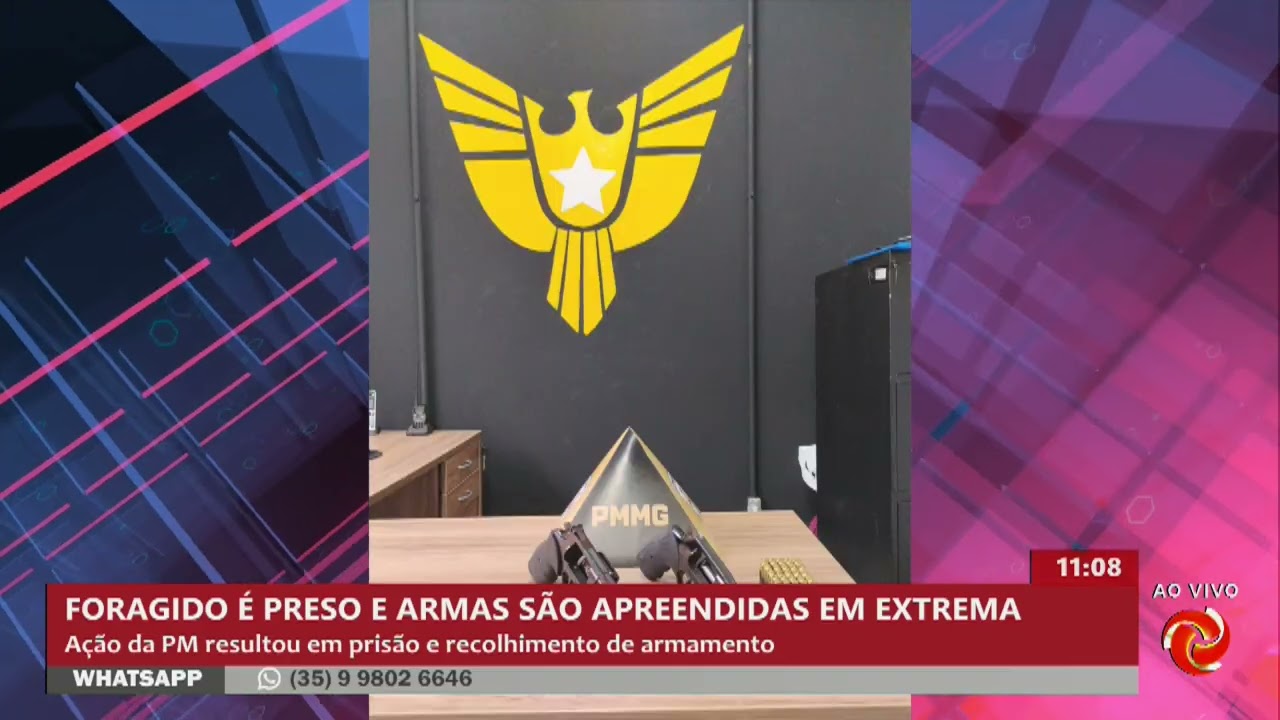 Polícia Militar prende foragido e apreende armas em Extrema