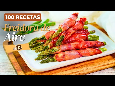 Miniatura del vídeo de Vídeo de espárragos con jamón en freidora de aire paso a paso