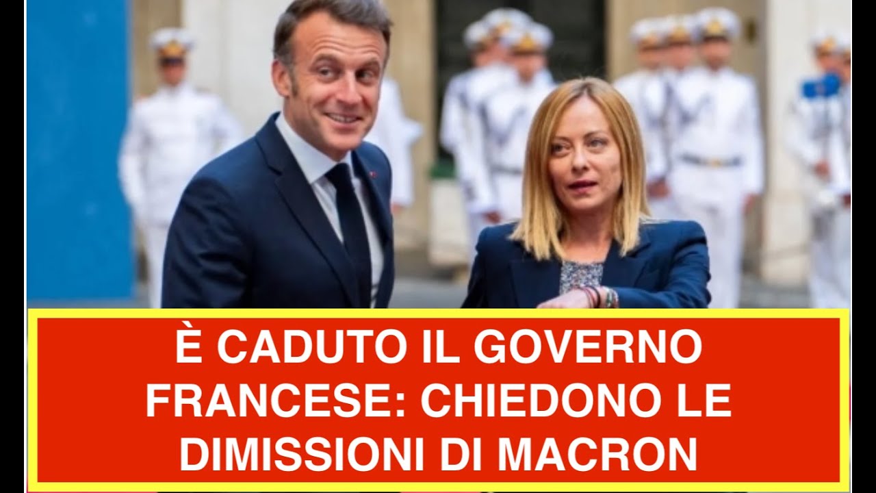 È CADUTO IL GOVERNO FRANCESE: CHIEDONO LE DIMISSIONI DI MACRON