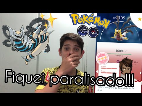 Giratina 100% me deixou paralisado !! Consegui um 100% e um shiny!! Hora lendária do giratina!!!
