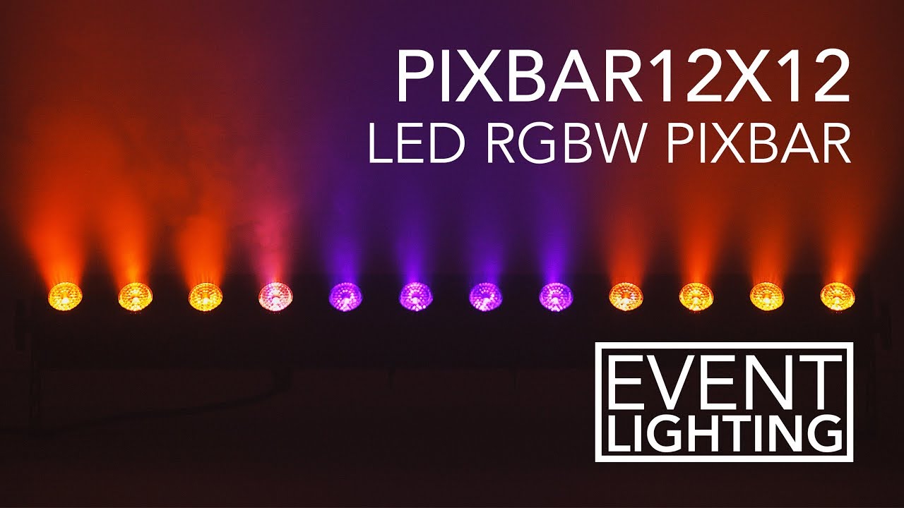 Event Lighting PIXBAR12X12 - 12x 12 W RGBWAU Pixel Control Bar (Black)