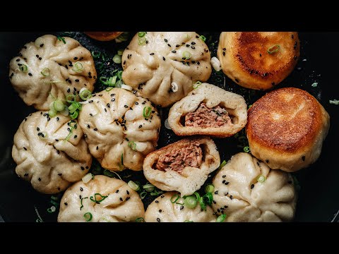 Sheng Jian Bao (recipe) 生煎包 Pan Fried Pork Bun