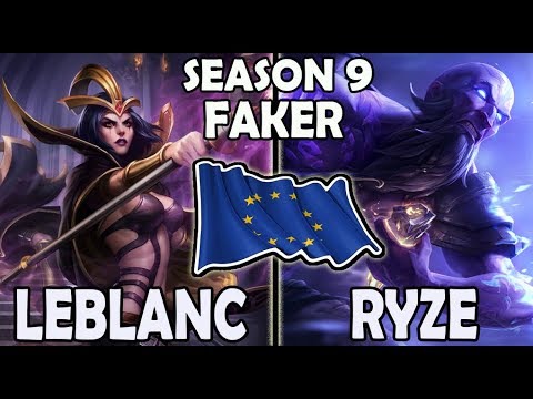 SKT T1 Faker LEBLANC vs RYZE [ MID ] Lol Master EUW