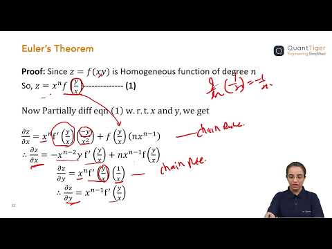 Euler's Theorem - Part 1 | Partial Differentiation