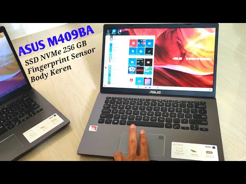 Asus M409BA, Laptop 4 Jutaan SSD NVMe 256 GB, AMD A4, Fingerprint Sensor & Copy Body Laptop 8 jutaan