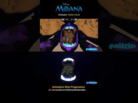 Moana | Tamatoa’s “Shiny” Shot Progression #shorts