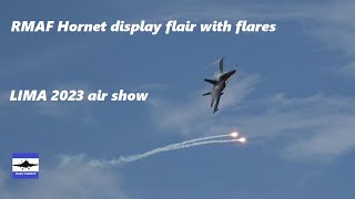 Full of Flares RMAF F/A-18 Hornet at LIMA 2023 Airshow
