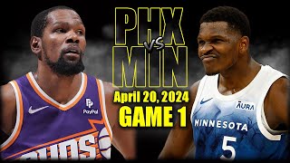 Phoenix Suns vs Minnesota Timberwolves Full Game 1 Highlights - April 20,  | 2023-24 NBA Playoffs
