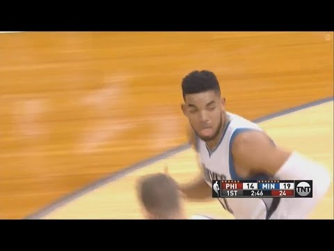Karl-Anthony Towns Full Highlights 25 Pts 76ers @ Timberwolves 11/17/2016 BEAST!