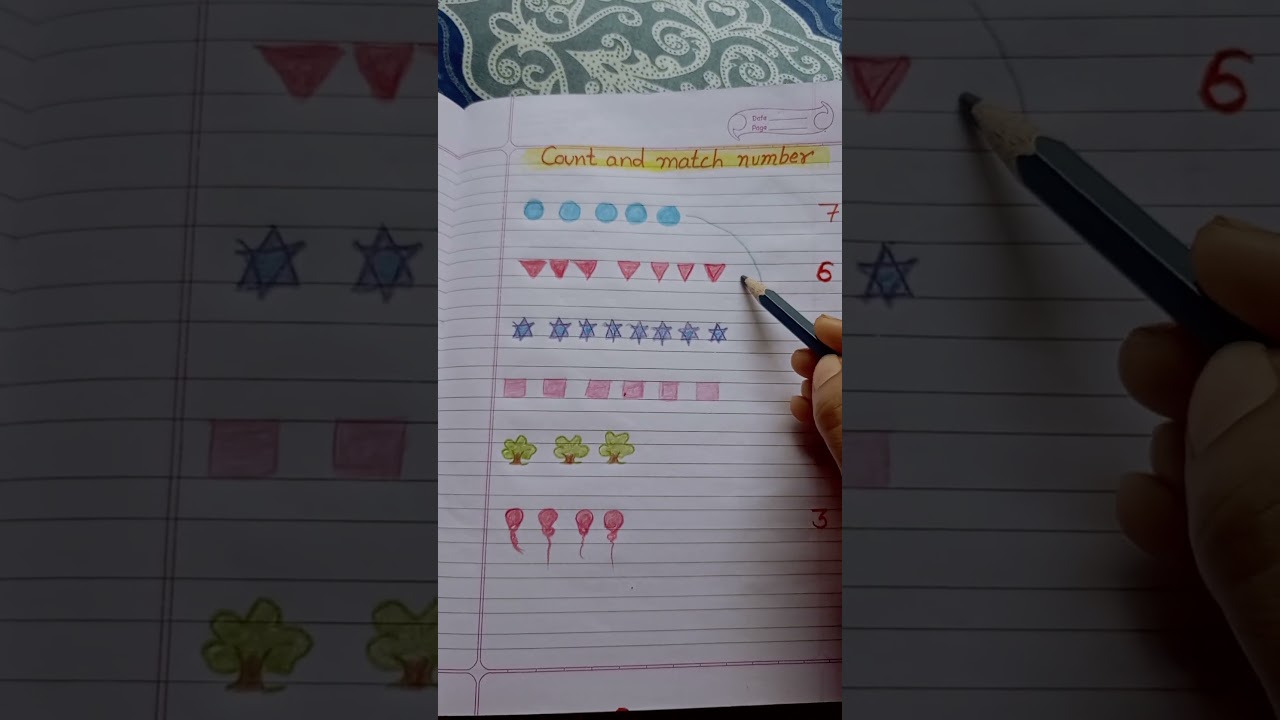 Count and match || 1 to 10 || Learn numbers || Match numbers || counting worksheets||•