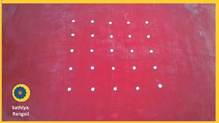 5x5 seq 184 | வைகாசி மாதம் சிறப்பு கோலம் | Sikku Kolam with Dots | Simple Kolam