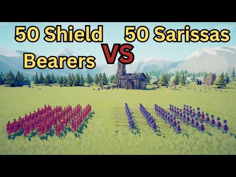50 Shield Bearers Versus 50 Sarissas || Totally Accurate Battle Simulator