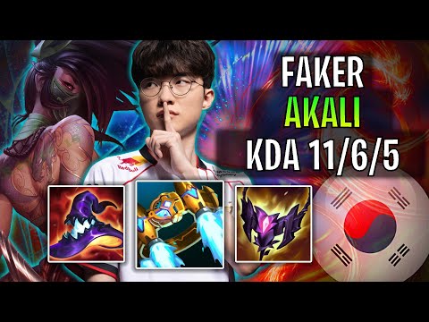 T1 Faker Plays Akali Mid vs Zed! | Patch 2025.S1.1