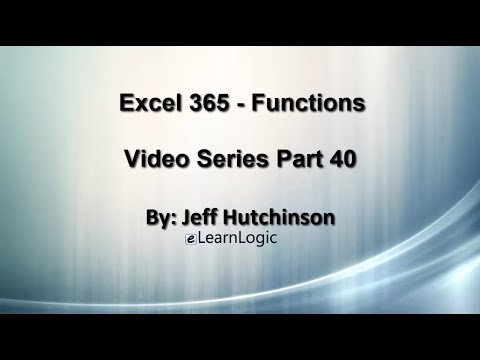 Excel 365 Visual Basic Part 40–Functions