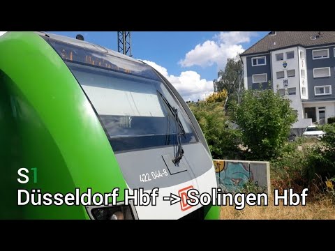 Die Mitfahrt mit der S1 von Düsseldorf Hbf nach Solingen Hbf