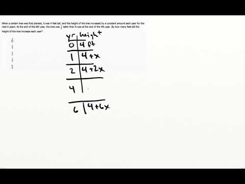 YouTube video about: When a certain tree was first planted gmat?