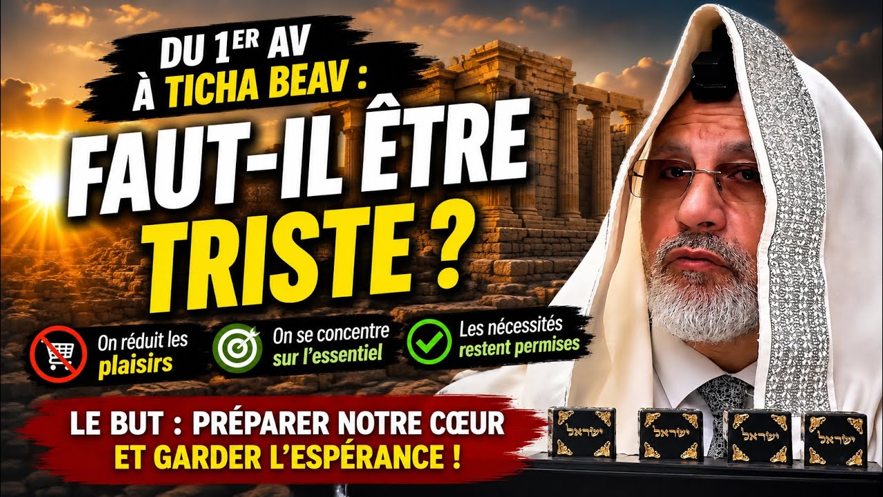 📜 Du 1er Av à Ticha BeAv : faut-il être triste ? 🤔