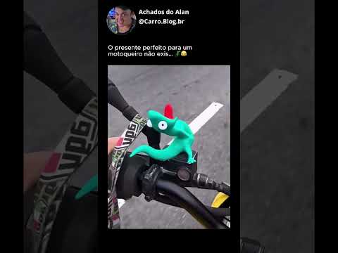 O presente perfeito para um motoqueiro não exis… 🦎😂 #shorts #motovlog #acessoriosautomotivos
