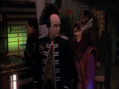 Mira Furlan as Delen in Satin Kimono Style Dress