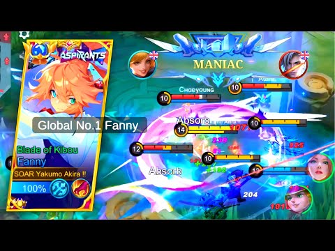 MANIAC! LATE GAME FANNY HYPER CARRY IN RANKED ( HARD GAME ) -MLBB