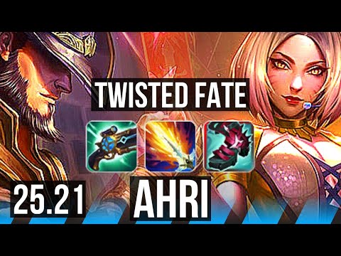 TWISTED FATE vs AHRI (MID) | 5/2/9 | KR Master | 25.21