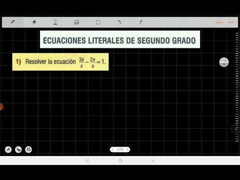 Ecuaciones literales de segundo grado