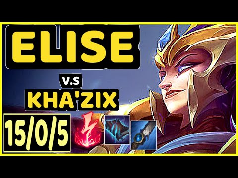SIRT (ELISE) vs KHA'ZIX - 15/0/5 KDA JUNGLE GAMEPLAY - BR Ranked GRANDMASTER