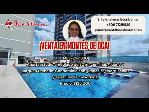 Venta Montes de Oca Apartamento Estudio Totalmente Amoblado en Condominio