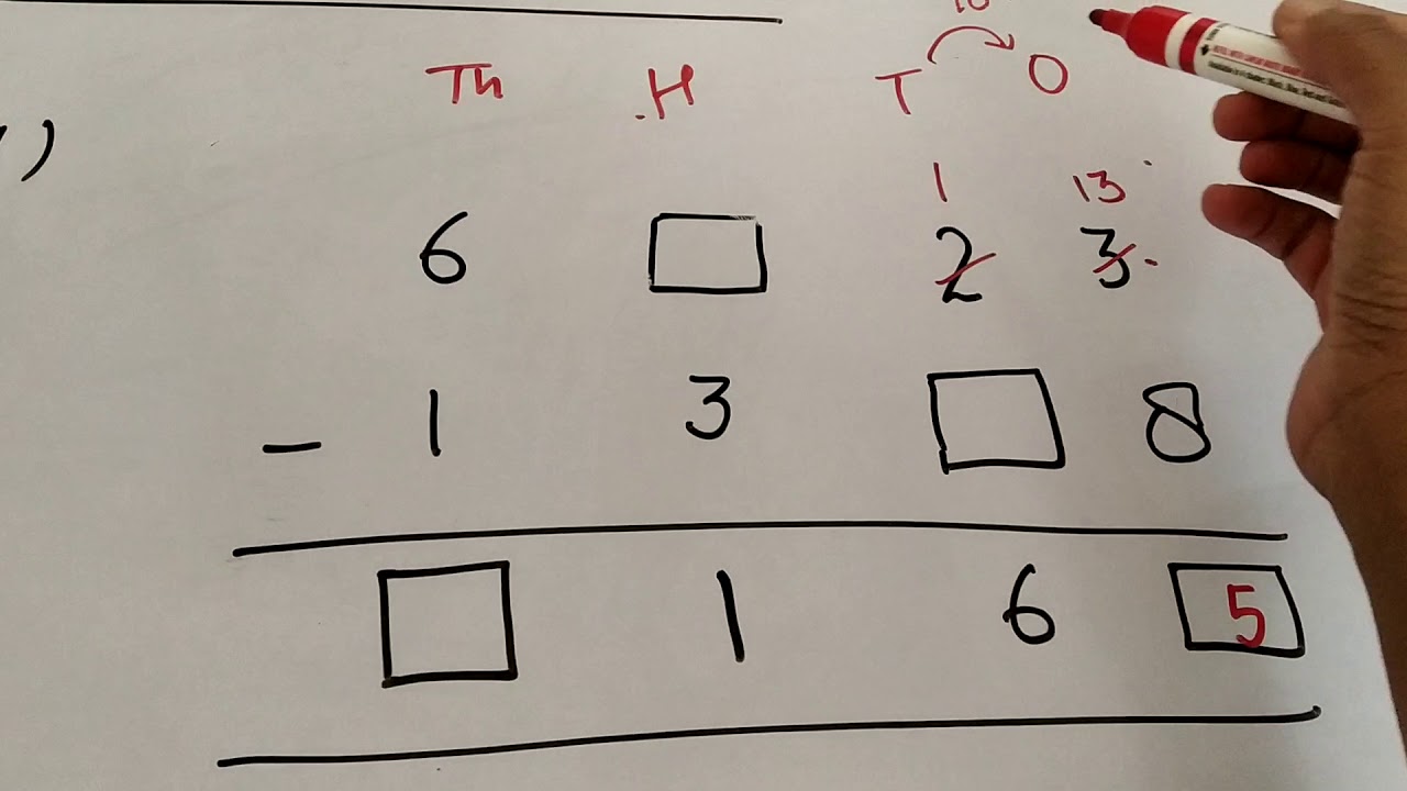 Subtraction.. Fill in the blanks... Q 27..ex.4.2..class -4