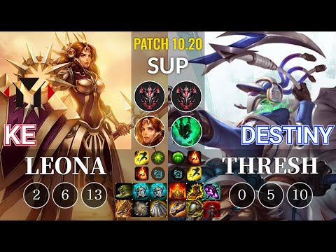 YM Ke Leona vs Destiny Thresh Sup - KR Patch 10.20