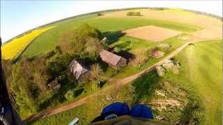 preview picture of video 'Paramotor flight in Zemgale'