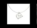 Ocean Theme Frenzy Sea Life Reef Shark Modern Sterling Silver Pendant