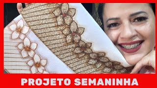 Pano de prato florzinha estilo SEMANINHA