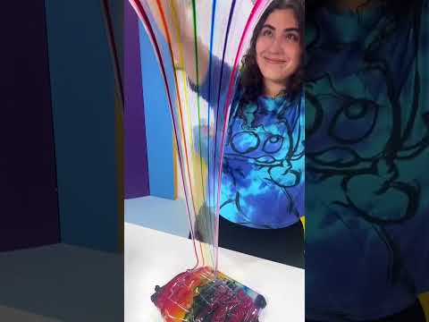 Rainbow and clear slime