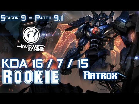 IG Rookie AATROX vs AKALI Mid - Patch 9.1 KR Ranked