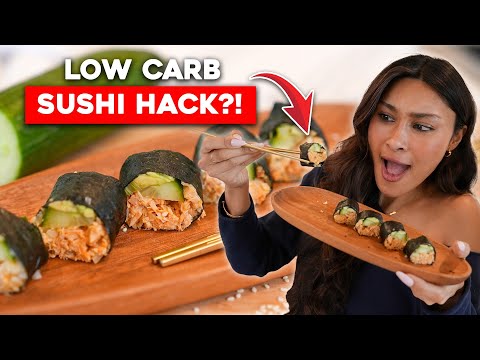 Make Dinner With Me: BEST LOW CARB SUSHI (My Rice Hack!) 