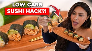 Make Dinner With Me: BEST LOW CARB SUSHI (My Rice Hack!)
