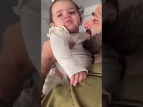 IDF Soldier's Emotional Reunion with baby  #israel  #tsahal #love #army #amisraelhai