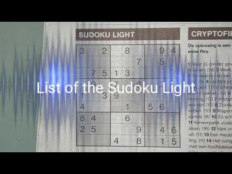 List of the Sudoku Light puzzle