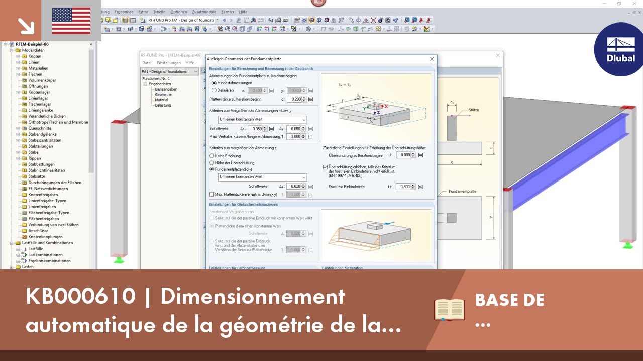 KB000610 | Dimensionnement automatique de la géométrie de la dalle de fondation