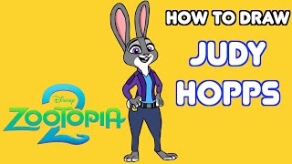 How to Draw Judy Hopps Rabbit from Zootopia 2