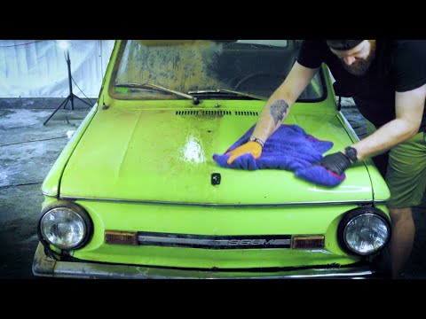 Prawie 50 letnie auto ze stodoły. Pierwsze mycie 
