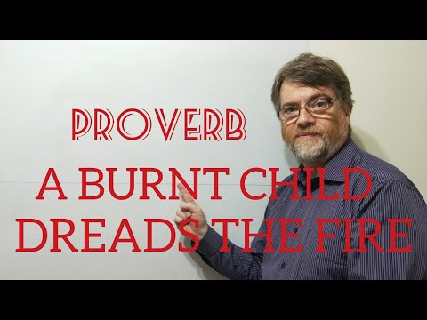 English Tutor Nick P Proverbs (228) A Burnt Child Dreads the Fire