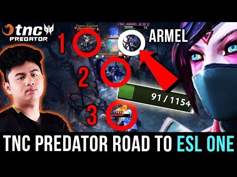 ARMEL EPIC 1v3 GANK TURN-AROUND, TNC Predator Victory Road to ESL One - Dota 2