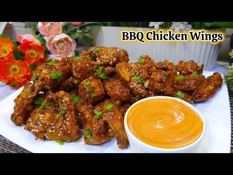 The Best BBQ Chicken Wings | How to make crispy, juicy & saucy BBQ Chicken Wings at home