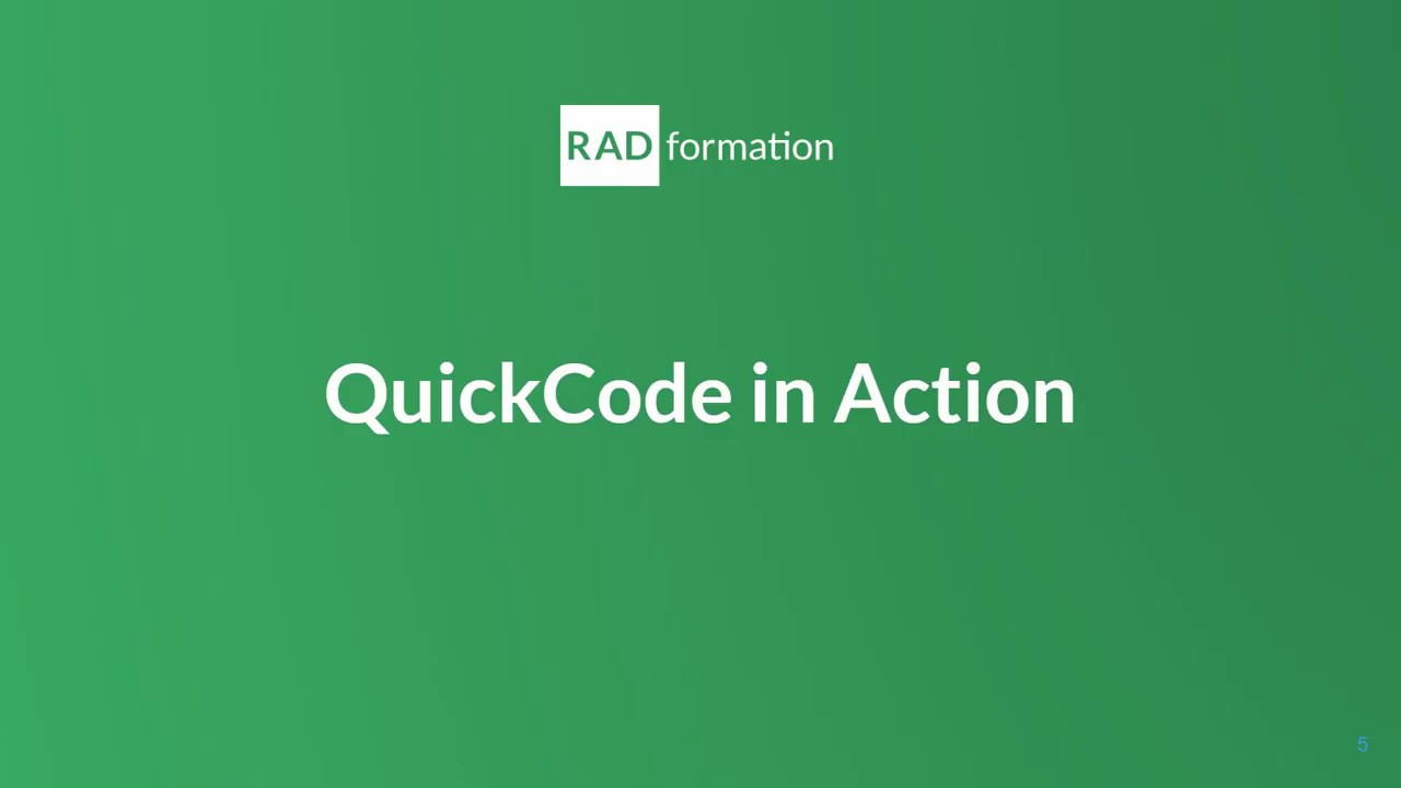 Radformation's Brad Rauschenbach provides a demonstration of QuickCode