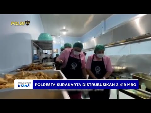 POLRESTA SURAKARTA DISTRUBUSIKAN 2.419 PORSI MAKANAN BERGIZI KEPADA SISWA SMKN 2 SURAKARTA