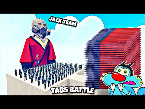 JACK100x GAMORA + 1x GIANT STAR LORD vs OGGY EVERY GODS! - Totally Accurate Battle Simulator TABS