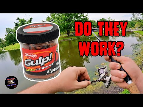Are These Any Good? Bluegill Fishing with Berkley Gulp! Nightcrawlers