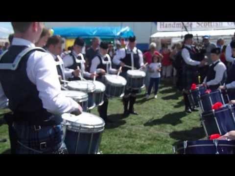 Johnstone PIpe Band Drum Corps at Bridge of Allan 2013   2